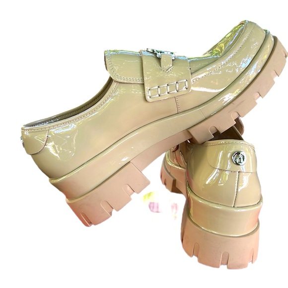 Size7 New WishboneCollection Platform Women Loafer Comfort Chunky Heel Round Toe - Picture 3 of 13